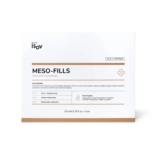 آمپول مزو فیلز فوق العاده قوی درمان چروک و چاق کننده صورت آیزو Meso Fills Isov Vial 10ml - تصویر 2