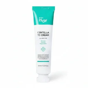 کرم مرطوب کننده و روشن کننده و آبرسان  سنتلا مخصوص پوستهای خشک و مستعد جوش و رزاسه آیزو Centella Tc Cream Isov Sorex