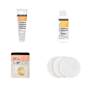 پکیج جوانساز و ترمیم‌کننده پوست Derma Factory شامل 2 عدد ماسک PDRN درما فکتوری، کرم ویتامین E درما فکتوری، تونر آدنوزین درما فکتوری و پد آرایش پاک‌کن