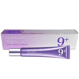 کرم دور چشم ضد چروک و حجم‌دهنده رتینال و ولمتوکس نامبرزین شماره ۹ Numbuzin No.9 NAD+ Retinal Volumetox حجم 20ml