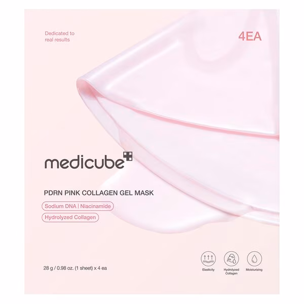ماسک ورقی ژلی کلاژن و پیدیآران صورتی مدیکیوب Medicube PDRN Pink Collagen Gel Mask - مراقبت از پوست