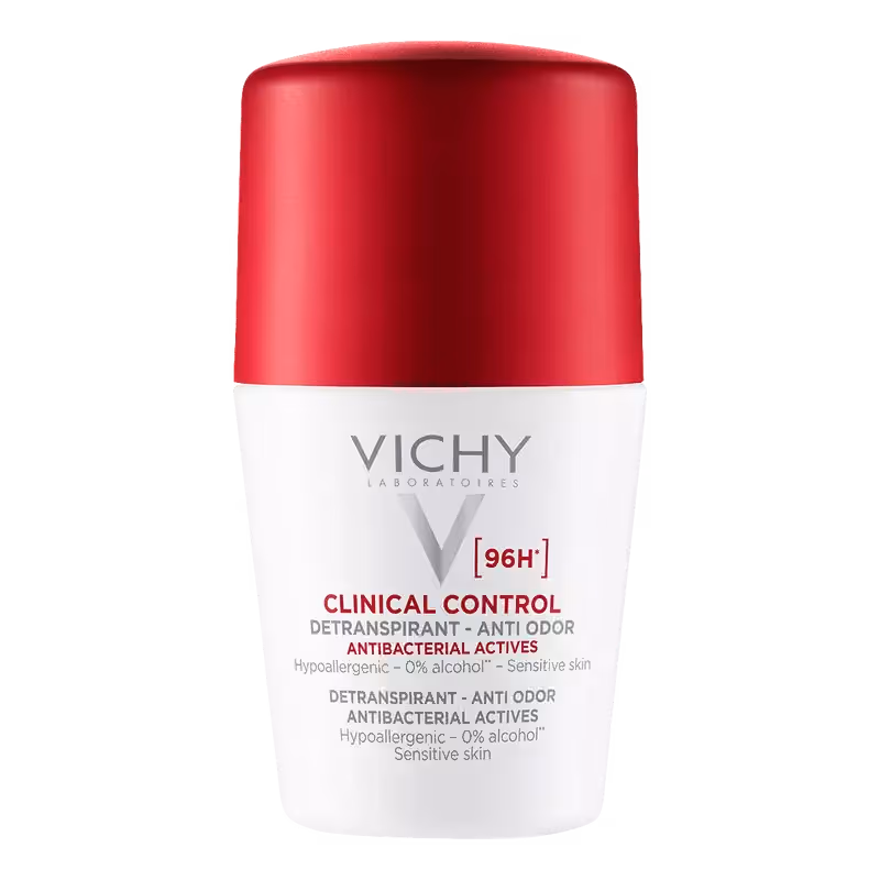 رول ضد تعریق و دئودورانت کلینیکال کنترل ۹۶ ساعته ویشی Vichy Clinical Control حجم ۵۰ml - لوسیون و کرم بدن